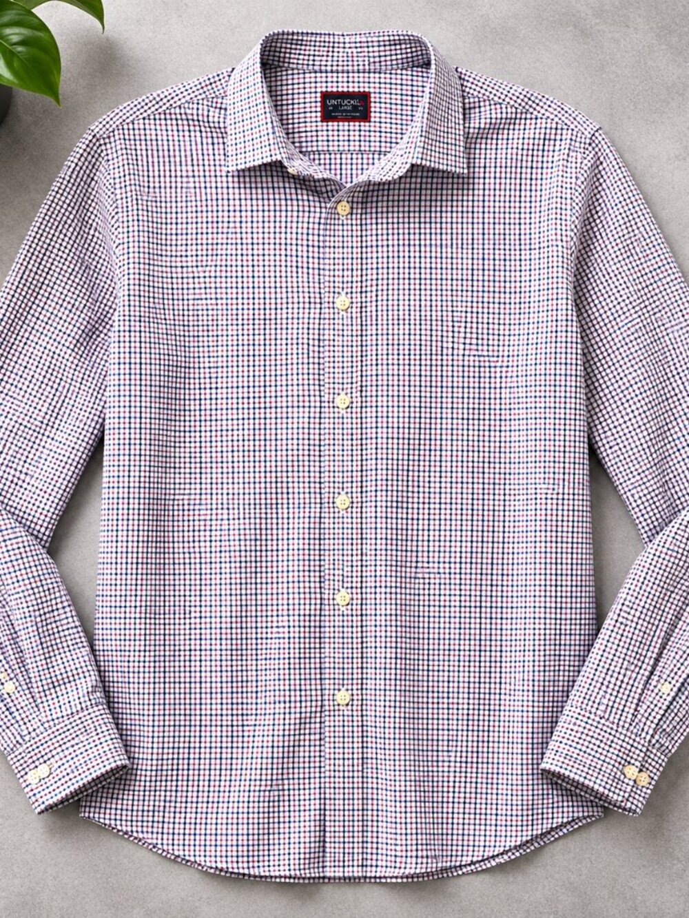 UNTUCKit Men's Erbach-Pink Long Sleeve Button Down Dress Shirt, Big & Tall 3XLC
